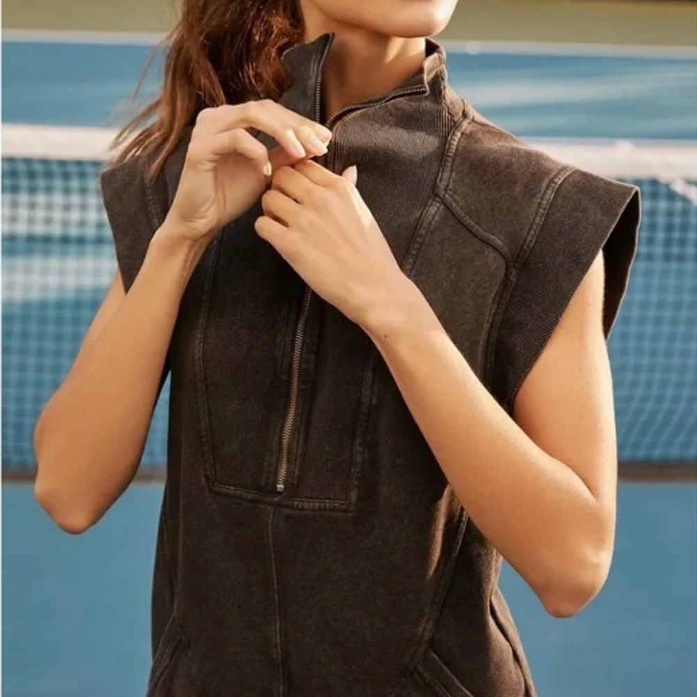 Anthropology Meru zip front mini dress